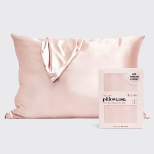 Satin Pillowcase in Blush 4 Pack Bundle