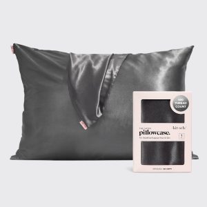 Satin Pillowcase in Charcoal